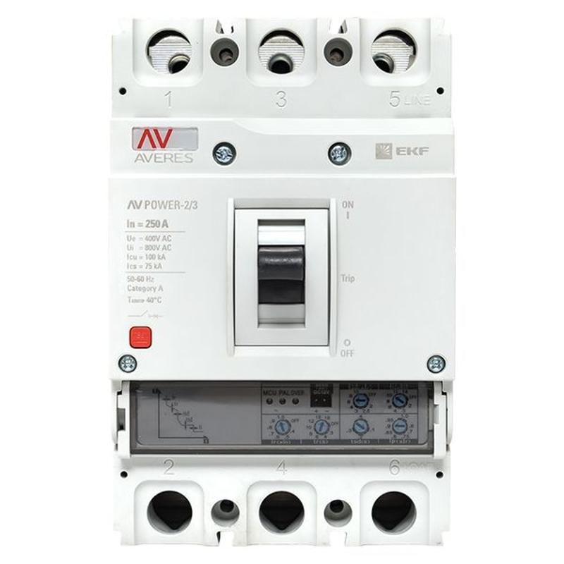 Выключатель автоматический AV POWER-2/3 250А 100kA ETU2.0 AVERES | mccb-23-250H-2.0-av | EKF — миниатюра 10
