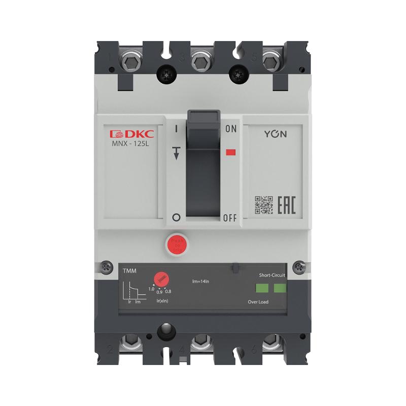 Авт. выкл. YON pro MNX125L 3P 80A 70kA при AC415V расц. TMM | MNX125L3PTMM0080 | DKC — миниатюра 3