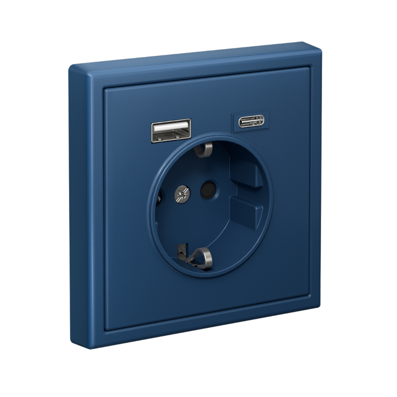 ArtGallery Аквамарин Розетка 16А с 2 USB A+C, 5В/2,4А/3,0А, 2х5В/1,5А, механизм | GAL001132 | SE — миниатюра 4