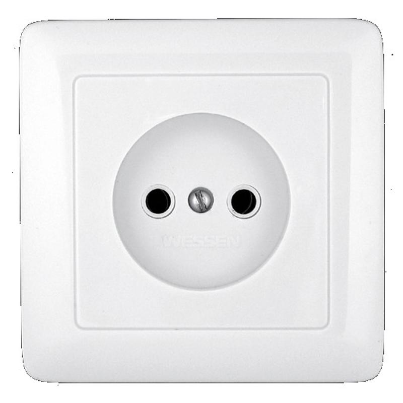 Хит Белый С/У Розетка без заземления без шторок, 16А, 250В | RS10-132-B | SE — миниатюра 4