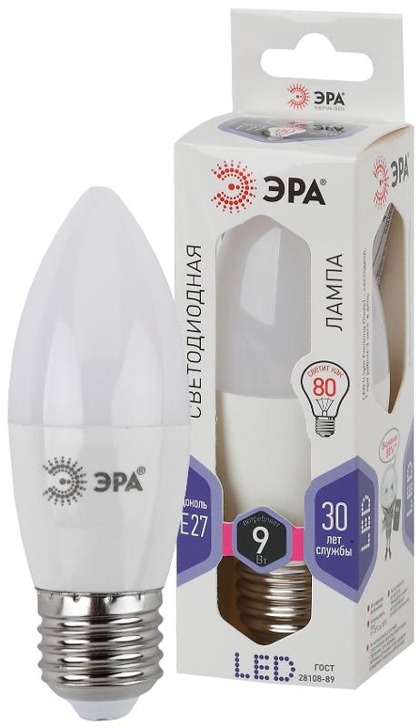 Лампа светодиодная LED 9Вт Е27 6000К smd B35-9W-860-E27 | Б0031410 | ЭРА — миниатюра 1