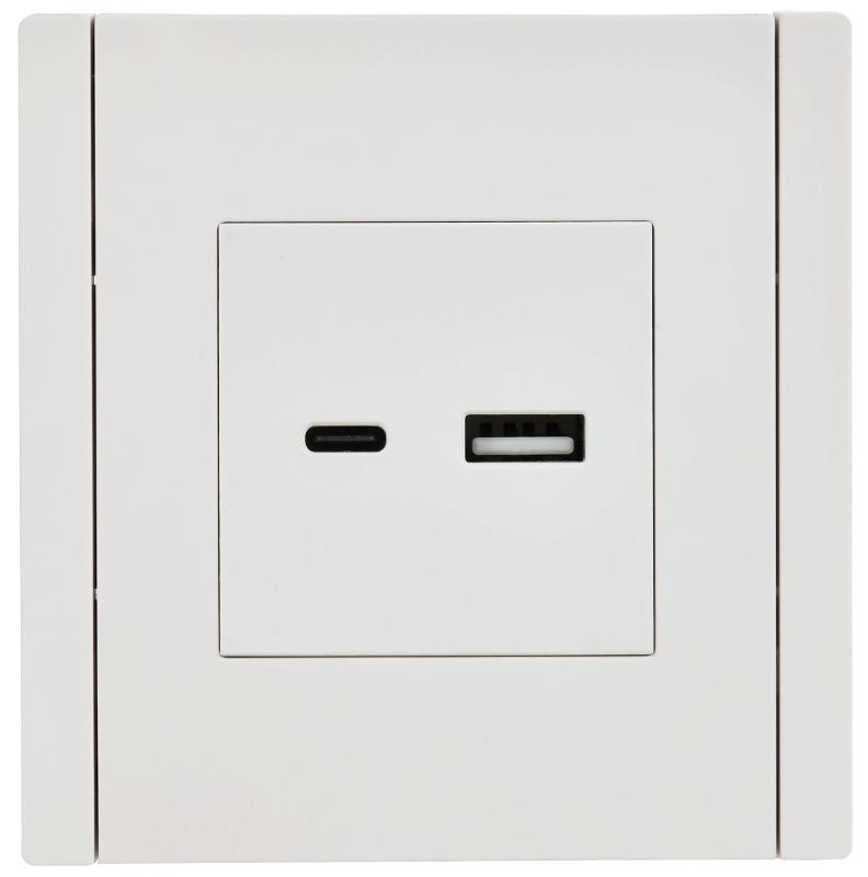 FORTE&PIANO Розетка USB A+C 3,1А FP250 белый | FP-U22-D31-K01 | IEK — миниатюра 2