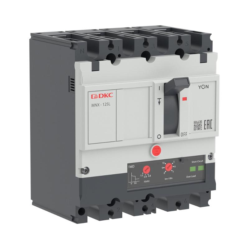 Авт. выкл. YON pro MNX125L 3N 100A 70kA при AC415V расц. TMD | MNX125L3NTMD0100 | DKC — миниатюра 1