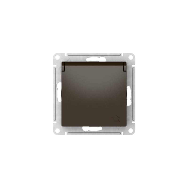 AtlasDesign Мокко Розетка с заземлением со шторками с крышкой, 16А,IP20,механизм, быстрозажимные клеммы | ATN000646S | SE — миниатюра 7