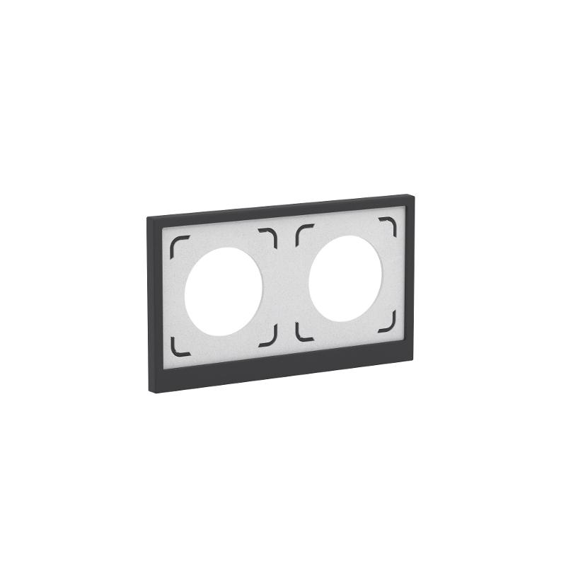 Рамка 2 поста IP44, KANT, черный уголь | 7012944 | DKC — миниатюра 2