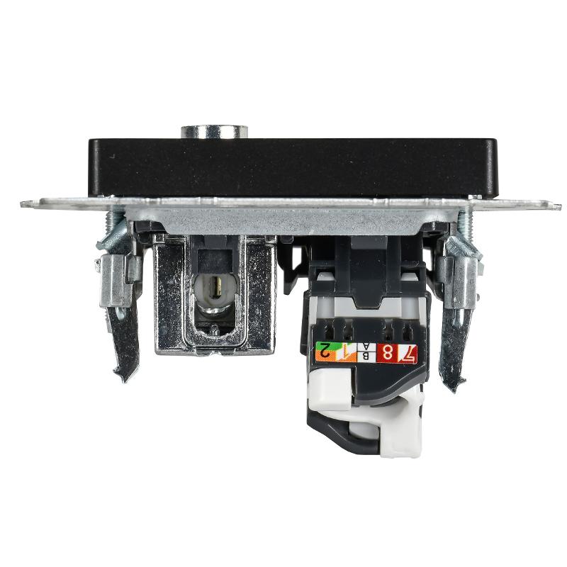 BRITE Розетка двойная TV+RJ45 кат.5E РТВ/РК12-БрЧ черный | BR-AK20-1-K02 | IEK — миниатюра 5