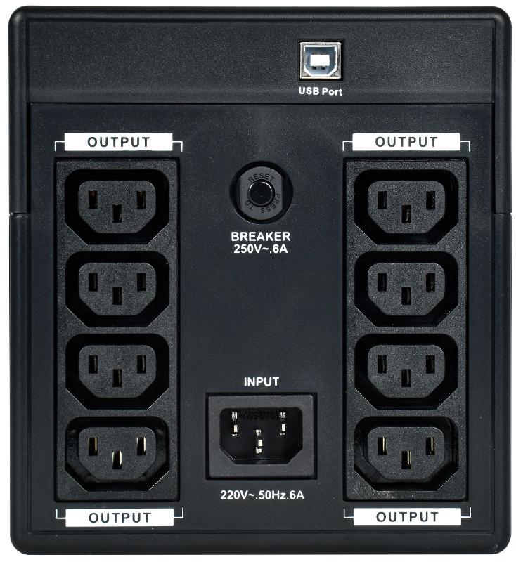ITK ELECTRA ET ИБП 1,5кВА/900Вт с АКБ 2х9AH USB | EET-1500VA-1-002 | ITK — миниатюра 3
