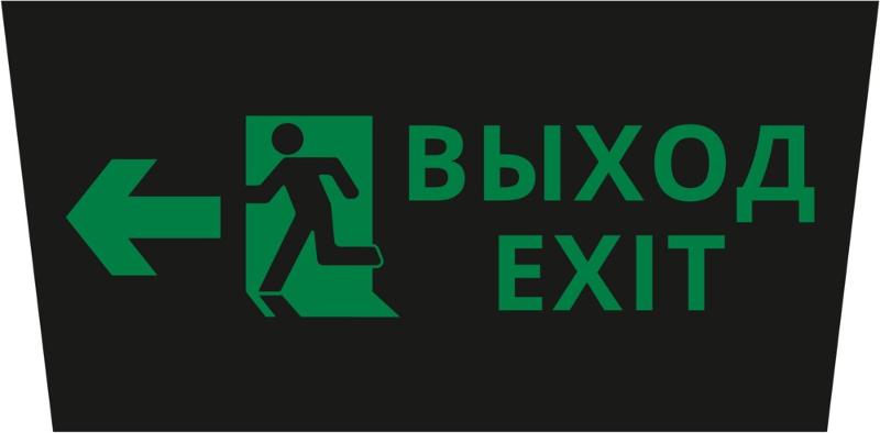 Пиктограмма ДСО-101-IP65 "Выход - влево черный фон" | 62300DEK | DEKraft — фото 1 | Sento