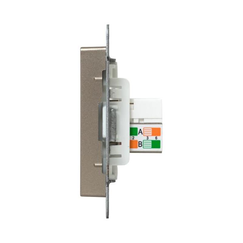 Механизм розетки RJ45 - 2шт, (cat5), шампань Эпика  |UP1-SOC-2RJ45-5| EKF — миниатюра 8