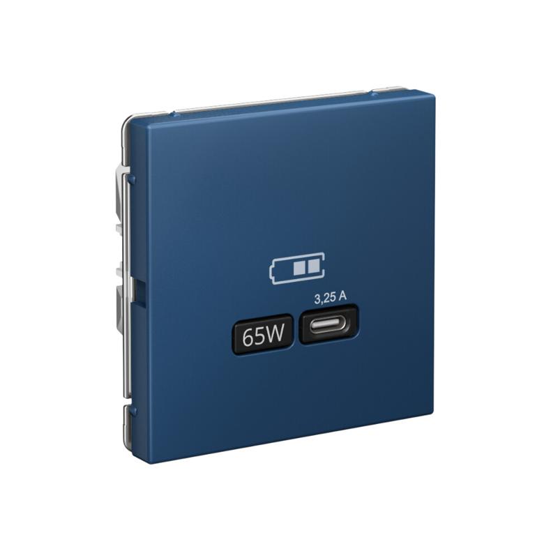 ArtGallery Аквамарин Розетка USB тип-С 65Вт высокоскор.заряд. QC, PD, механизм | GAL001127 | SE — миниатюра 2