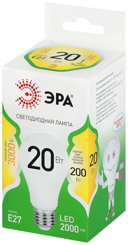 Лампа светодиодная  GREEN LINE LED A60-20W-830-E27 GL E27 20 Вт груша теплый свет | Б0067106 | ЭРА — миниатюра 5
