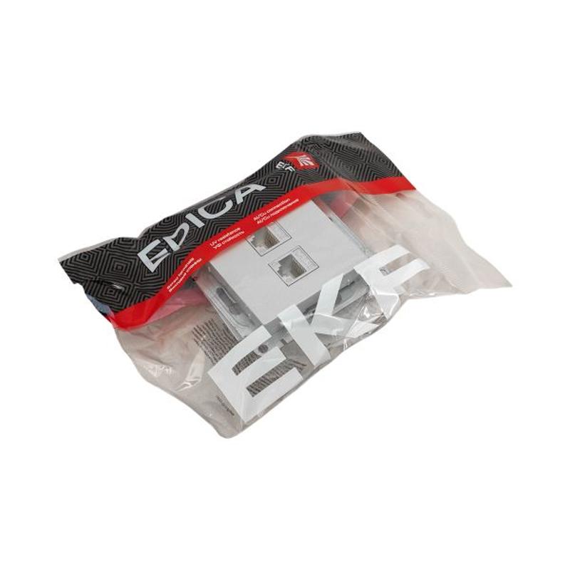 Механизм розетки RJ45 (cat5), алюминий Эпика EKF | UP1-SOA-RJ45-5 | EKF — миниатюра 11