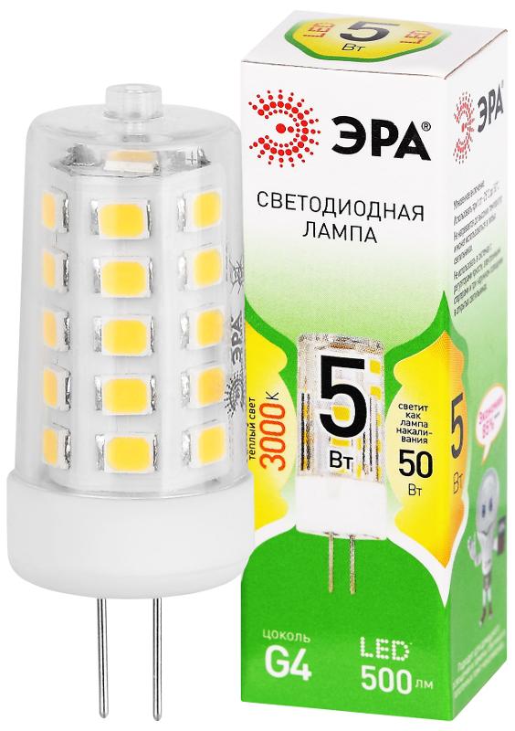 Лампа светодиодная  GREEN LINE LED G4-JC-5W-830-12V GL G4 5Вт капсула теплый белый свет | Б0067190 | ЭРА — ЭРА (Энергия света)