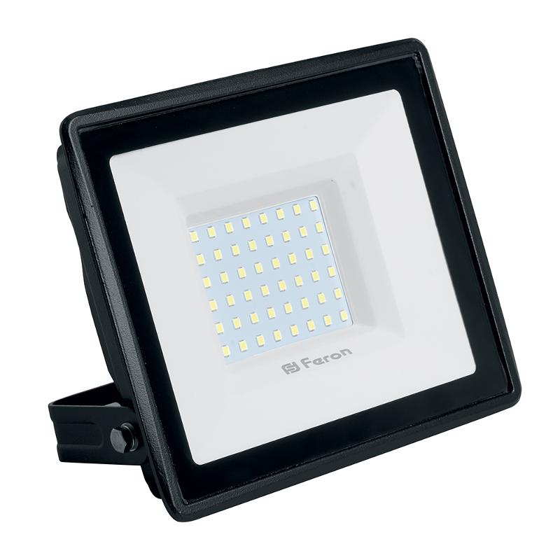 Прожектор светодиодный  LL-931 70W 6400K IP65 AC220V/50Hz, черный 167*198*28 мм | 41551 | Feron — Feron