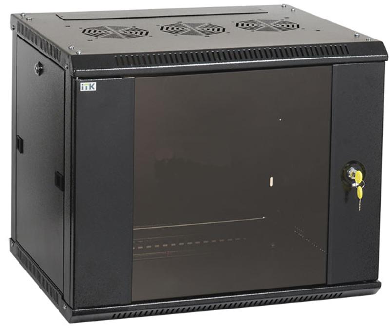 Шкаф LINEA W 12U 600x600 мм дверь стекло, RAL9005 | LWR5-12U66-GF | ITK — миниатюра 2