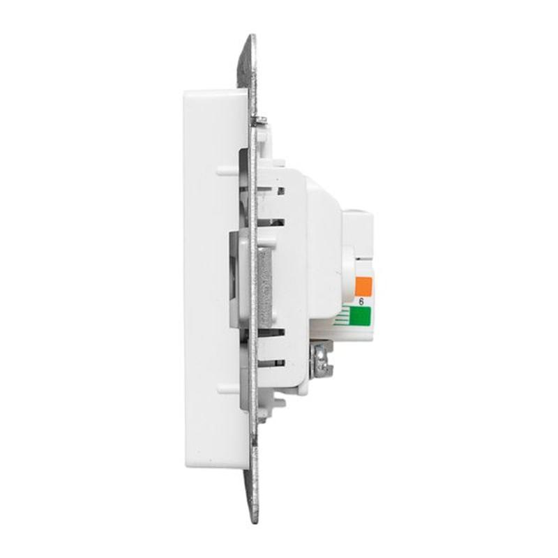 Механизм розетки TV+RJ45 (cat5), белый Эпика EKF | UP1-SOW-TV+RJ | EKF — миниатюра 8