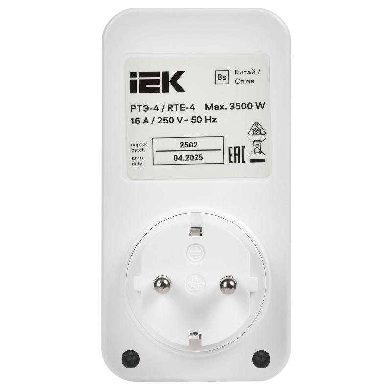 РТЭ-4 Розетка-таймер электр. с USB 15мин-8ч 16А IP20 бел | ERT12-1-16-O-15-2-20-K01 | IEK — миниатюра 3