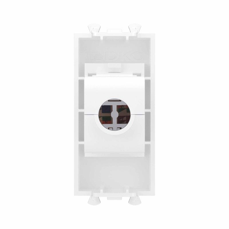 Компьютерная розетка RJ-45 без шторки модульная , кат.6А, "Avanti", "Белое облако", 1 модуль | 4400671 | DKC — миниатюра 4