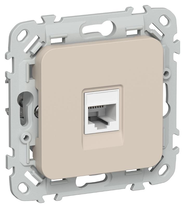 FLITE Розетка компьютерная RJ45 кат.5Е UTP РК5е-1-0-ФлЛ льняной | FI-K12-1-K88 | IEK — IEK (ИЭК)