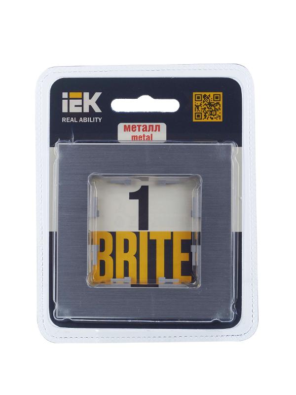 BRITE Рамка 1-ая РУ-1-1-БрА металл алюминий | BR-M12-M-K47 | IEK — миниатюра 11