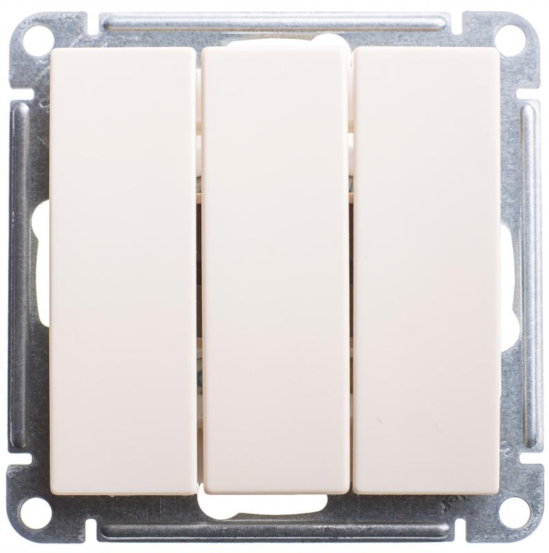 W59 Слоновая кость Выключатель 3-клавишный, 10АХ | VS0510-351-2-86 | SE — Systeme Electric