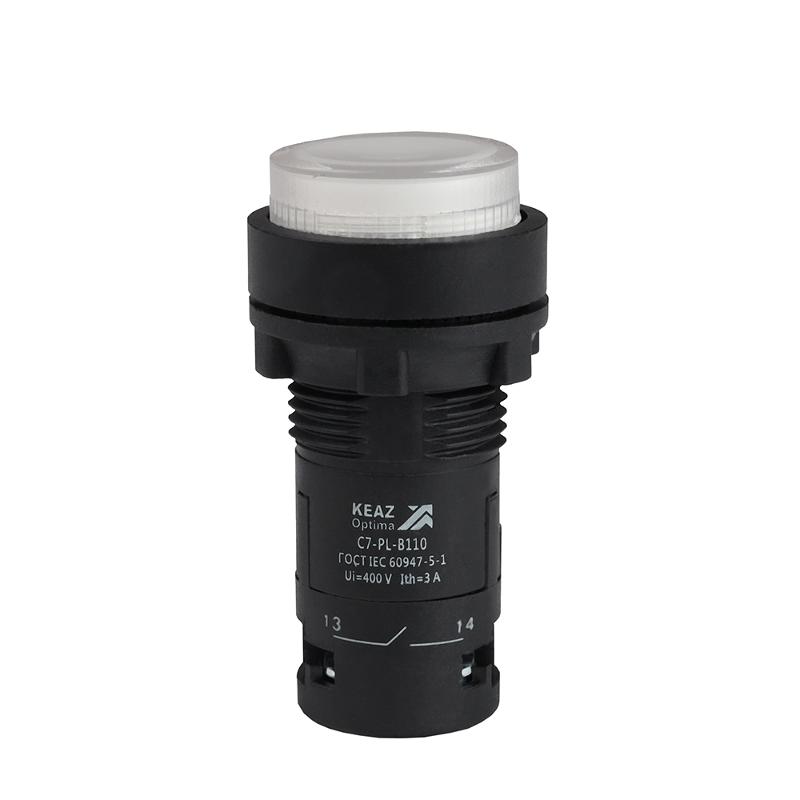 Кнопка с подсветкой OptiSignal Compact D22 C7-PL-B101 белая 1НЗ 24 В AC/DC XB7NW31B2 | 362084 | КЭАЗ — фото 1 | Sento