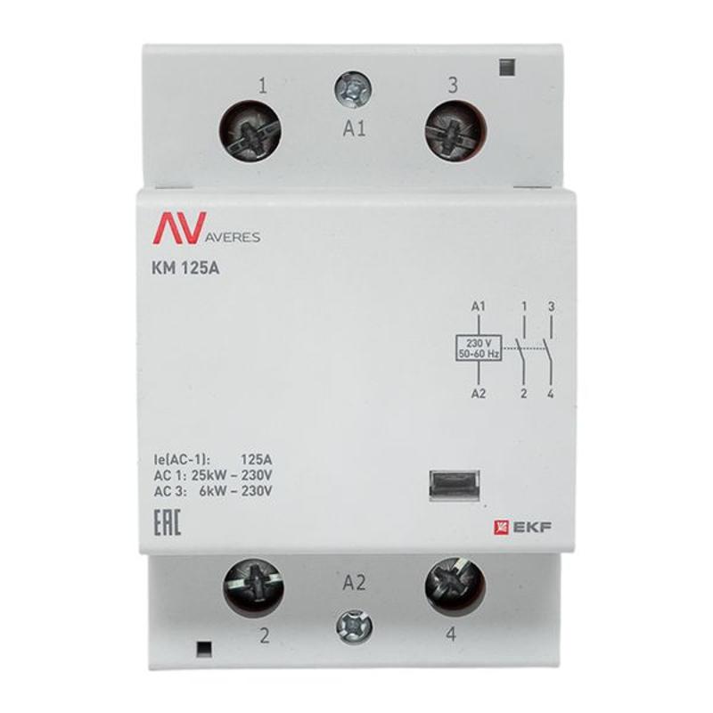 Контактор модульный КМ 125А 2NО 230VAC (3 мод.) AVERES | km-av-3-125-20-230V | EKF — миниатюра 3