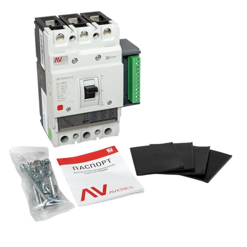 Выключатель автоматический AV POWER-1/3 160А 100kA ETU2.2 AVERES | mccb-13-160H-2.2-av | EKF — миниатюра 27