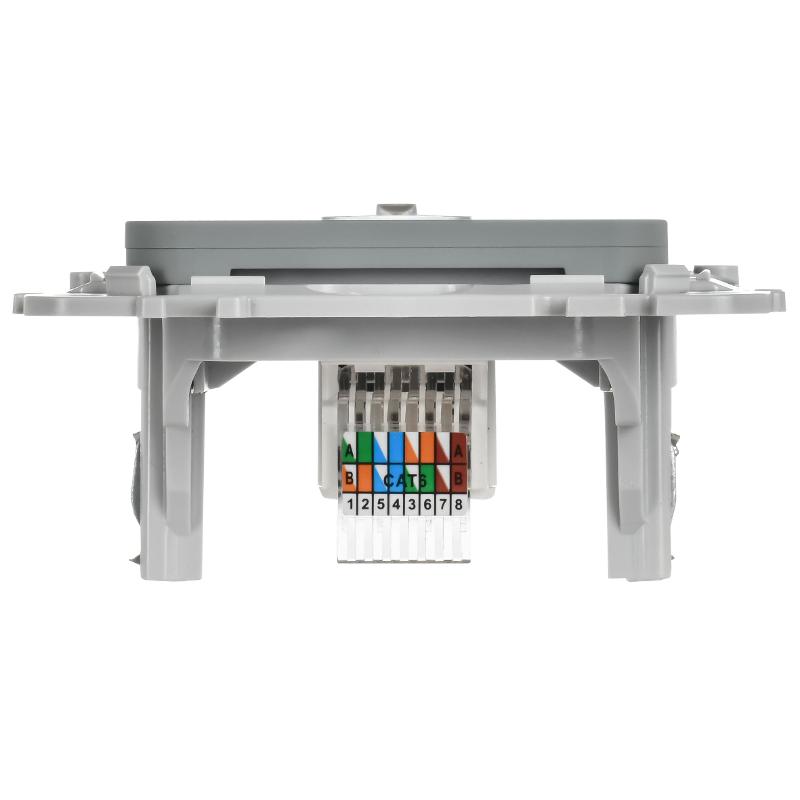 FLITE Розетка компьютерная RJ45 кат.6 UTP РК6-1-0-ФлС серый | FI-K12-2-K03 | IEK — миниатюра 4