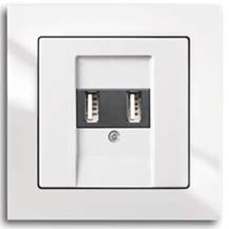 Устройство зарядное 6472 U-500-101, два USB разъема, 3000 мА (2x1500 мА) | 2CKA006400A0094 | ABB — миниатюра 3