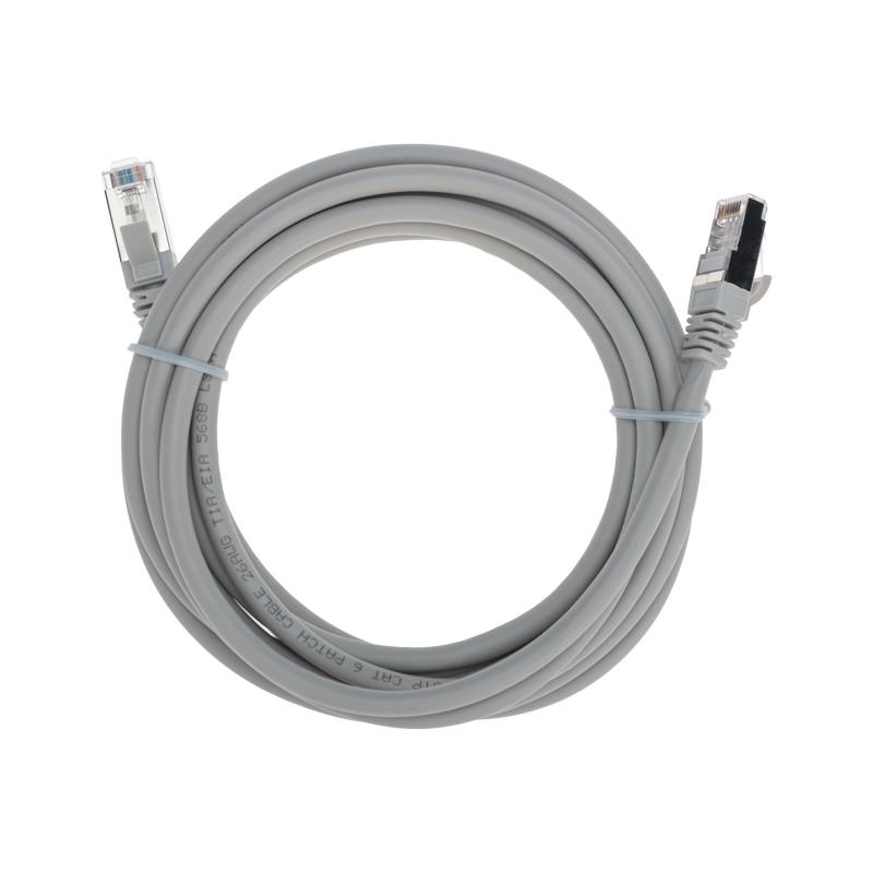 Патч-корд F/UTP CAT 6, RJ45-RJ45, 26AWG, LSZH, серый, 3м REXANT | 02-0210-3 | REXANT — фото 1 | Sento
