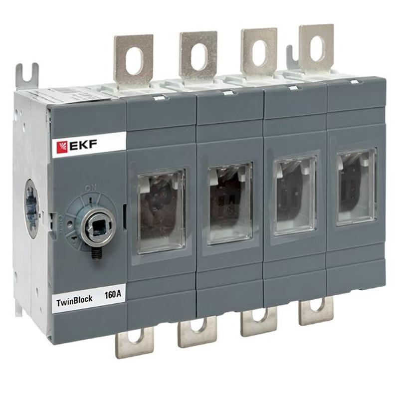Рубильник 160A 4P без рукоятки управления TwinBlock | tb-s-160-4p | EKF — миниатюра 1
