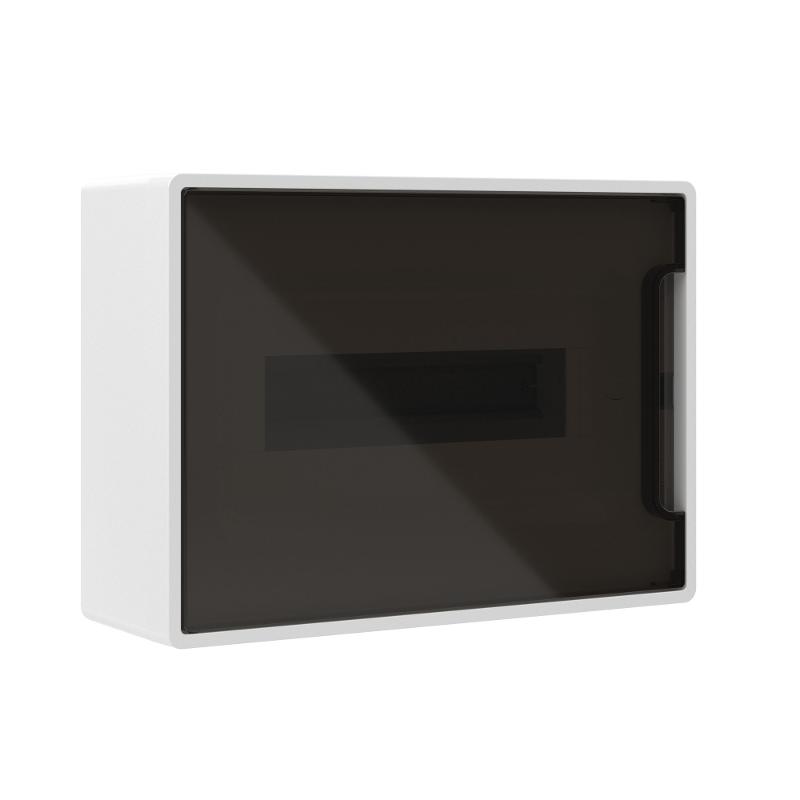 Щиток 12 мод настенный FRAME, белый, с тонированной дверцей, с 2 шинами  PEN на 6 и 8 отв. | F12W1WD | DKC — DKC (ДКС)