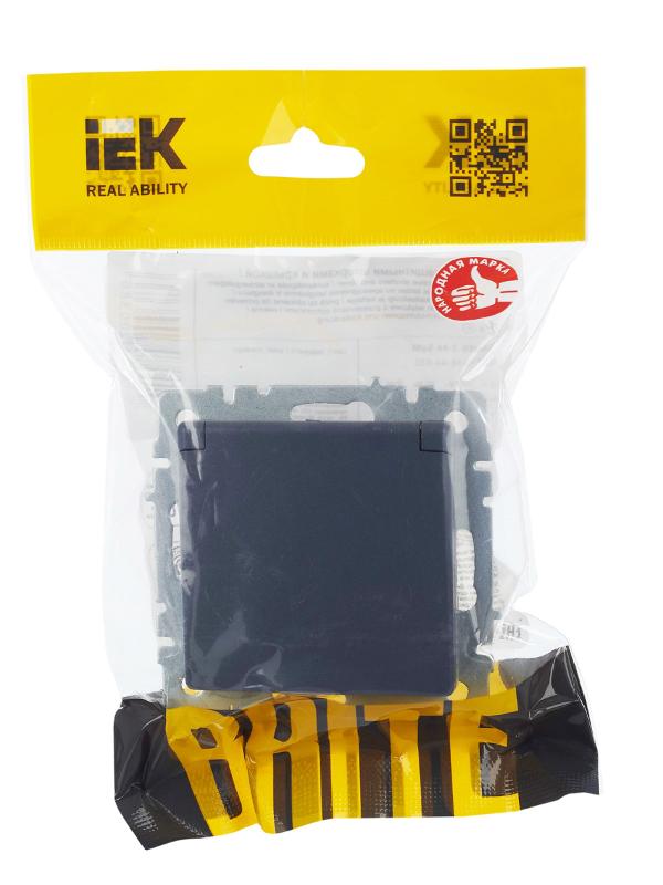 BRITE Розетка с заземлением со шторками с кр. 16А IP44 РСбш10-3-44-БрМ маренго | BR-R16-16-44-K35 | IEK — миниатюра 13