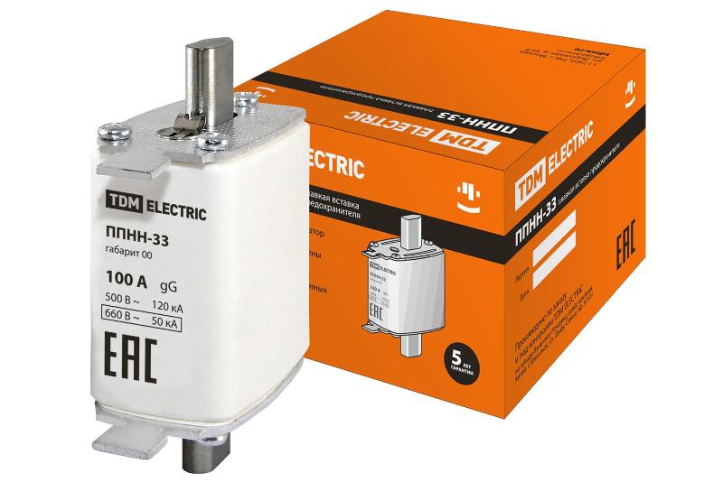 Предохранитель ППНН-33 габ.00, 100А  | SQ0713-0008 | TDM — TDM ELECTRIC