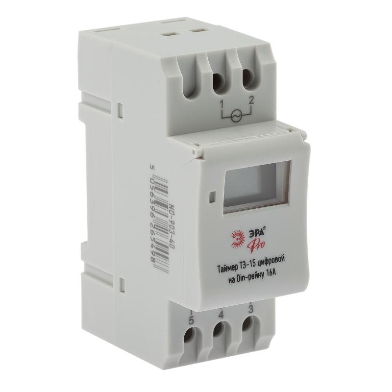 Таймер PRO NO-903-40 ТЭ-15 цифровой на Din-рейку 16А | Б0050656 | ЭРА — ЭРА (Энергия света)