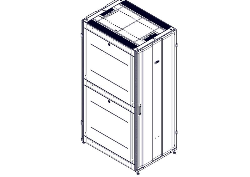 Шкаф Systeme Electric, серия Uniprom, 42U-750/1070, боковые панели 4шт, черный | UR3150 | SE — Systeme Electric