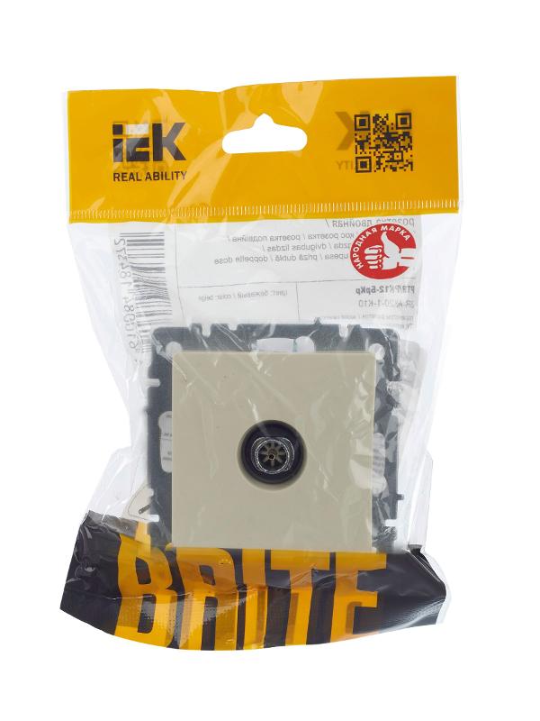 BRITE Розетка TV оконечная РТВ11-0-БрКр бежевый | BR-A10-O-K10 | IEK — миниатюра 7