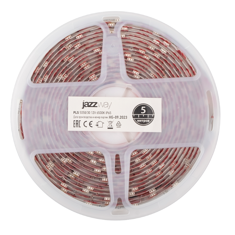 Лента светодиодная LED STN 5050/30 7,2Вт 12В 6500К IP65 5м | 327552 | Jazzway — Jazzway