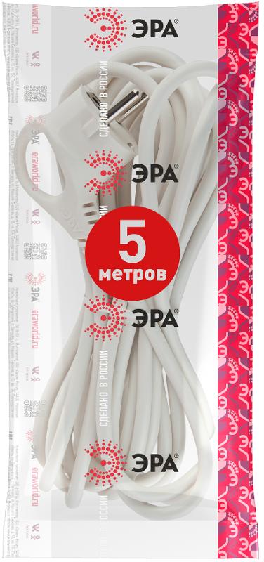 U-3x1-5m-W Шнур питания с вилкой с/з ПВС 3x1 5м белый | Б0048702 | ЭРА — миниатюра 2