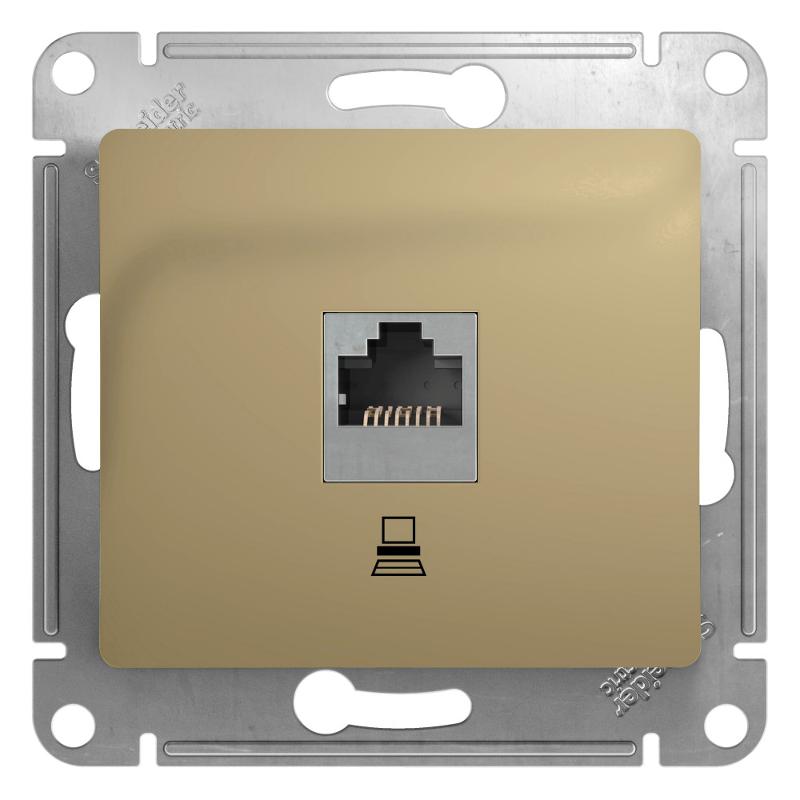 Glossa Титан Розетка компьютерная RJ45 кат.5E | GSL000481K | SE — Systeme Electric