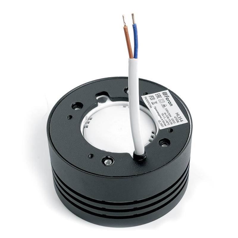 Светильник потолочный под лампу макс 12W, 230V, GX53, черный, HL354 | 41506 | FERON — миниатюра 3