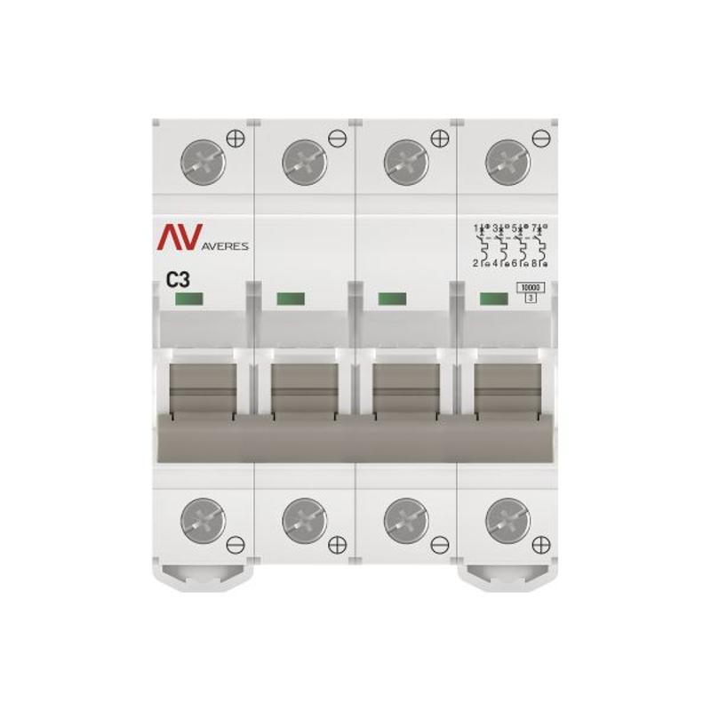Выключатель автоматический AV-10 DC 4P 3A (C) 10kA  AVERES |mcb10-DC-4-03C-av| EKF — миниатюра 12