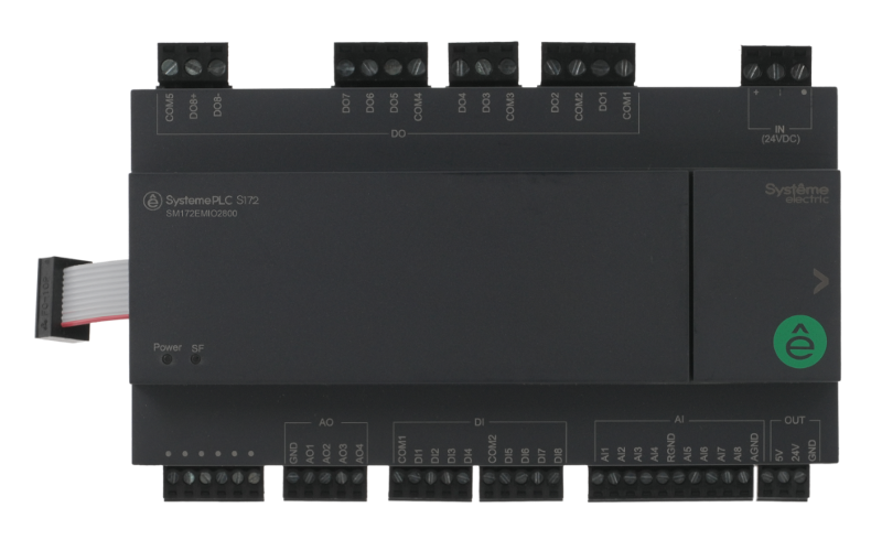 Смешанный модуль ввода/вывода; 24 VDC; 28 IO: 8 DI, 8 DO (реле), 8 AI, 4 AO | SM172EMIO2800 | SE — Systeme Electric