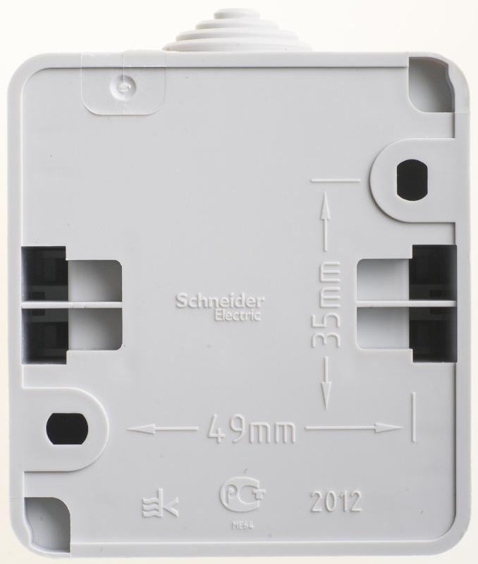 Этюд Серый О/У Переключатель 1-клавишный IP44 сх.6 | BA10-046C | SE — миниатюра 5