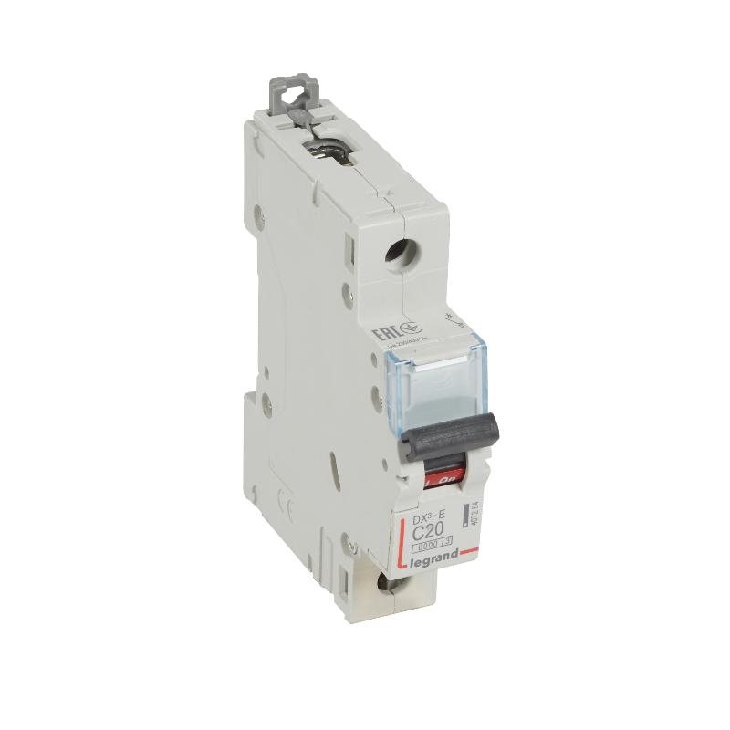 Выключатель автоматический  однополюсный DX3-E 6000 20А C 6кА | 407264 | Legrand — Legrand