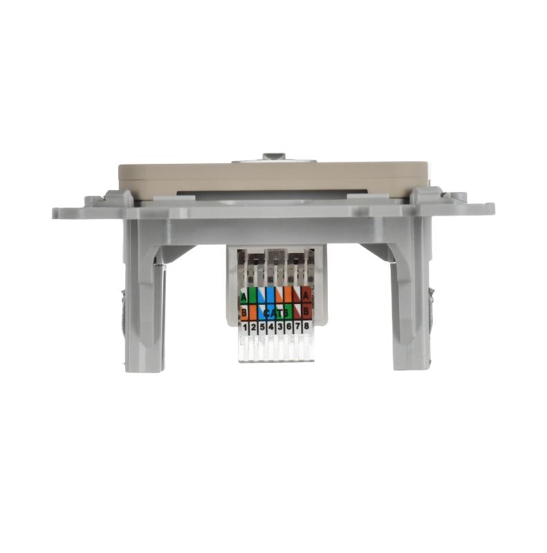 FLITE Розетка компьютерная RJ45 кат.6 UTP РК6-1-0-ФлЛ льняной | FI-K12-2-K88 | IEK — миниатюра 4