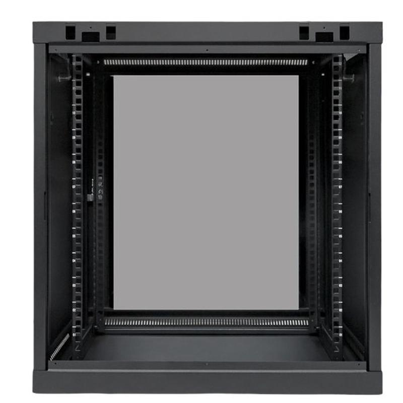 Шкаф настенный 19" TERACOM PRO 12U 600х450 мм дверь стеклянная с замком-ручкой чёрный | TRP-WLL-1264-40B | EKF — миниатюра 50