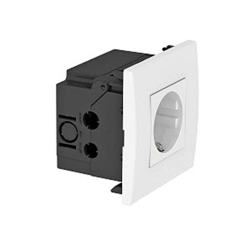 Укомплектованный розеточный блок AR45 (1xModul45,84x84x59 мм,белый) (SDE-RW D0RW1) | 6119401 | OBO Bettermann — миниатюра 2
