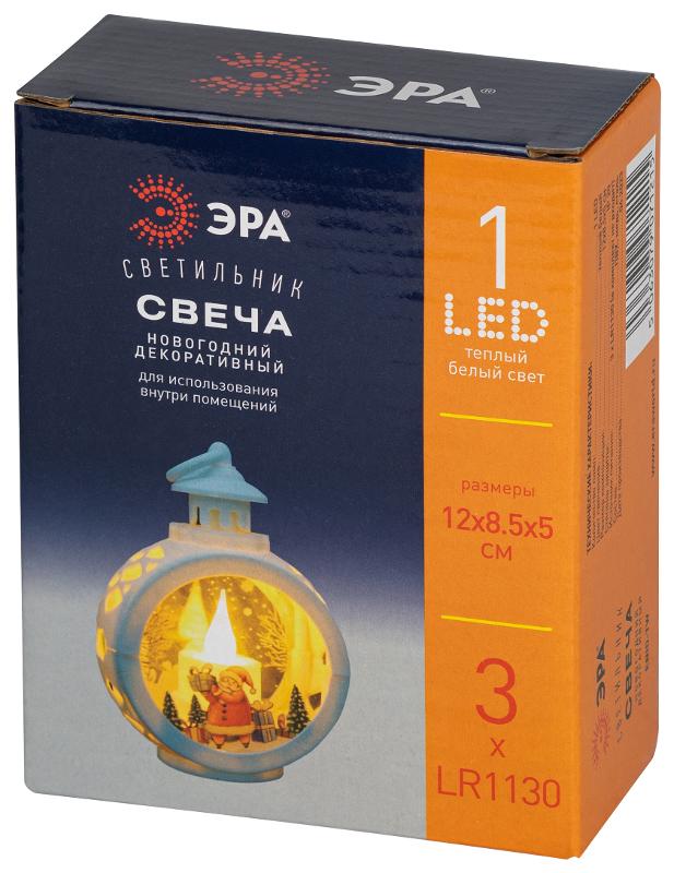 Светодиодная новогодняя фигура  ENID-TW новогодний декоративный "Свеча" настольный динамичный свет 12 см | Б0060476 | ЭРА — миниатюра 2